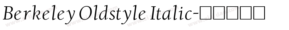 Berkeley Oldstyle Italic字体转换